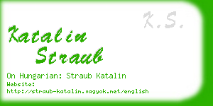 katalin straub business card